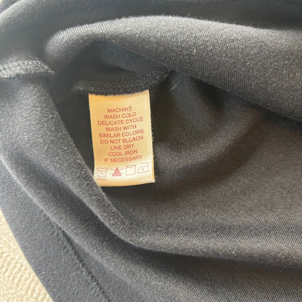 Tommy Bahama Womens Silk Cotton Blend Polo Shirt Black Short Sleeve Large 12/14 - Picture 5 of 8